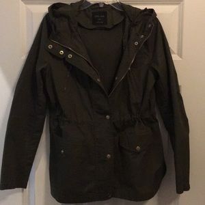 Olive green hooded jacket